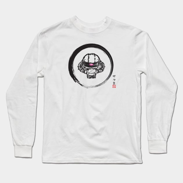 Gundam / Zaku (Black Ink) Long Sleeve T-Shirt by Apparel133